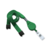 Picture of Pack of 100 - 5/8" Flat Tubular Lanyard with Breakaway and Slotted Reel and Clear Vinyl Strap