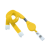 Picture of Pack of 100 - 5/8" Flat Tubular Lanyard with Breakaway and Slotted Reel and Clear Vinyl Strap