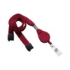 Picture of Pack of 100 - 5/8" Flat Tubular Lanyard with Breakaway and Slotted Reel and Clear Vinyl Strap