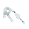 Picture of Pack of 100 - 5/8" Flat Tubular Lanyard with Breakaway and Slotted Reel and Clear Vinyl Strap