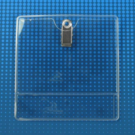 Picture of Pack of 100 - Premium Vinyl Horizontal Clip-on Display Holder 4" x 3"