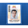 Picture of Pack of 100 - Premium Vinyl Vertical Clip-on Badge Holder, 2.75" x 3.87"