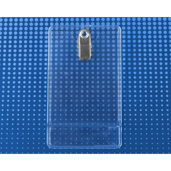 Picture of Pack of 100 - Premium Vinyl Vertical Clip-on Display Holder 2.25" x 3.38"