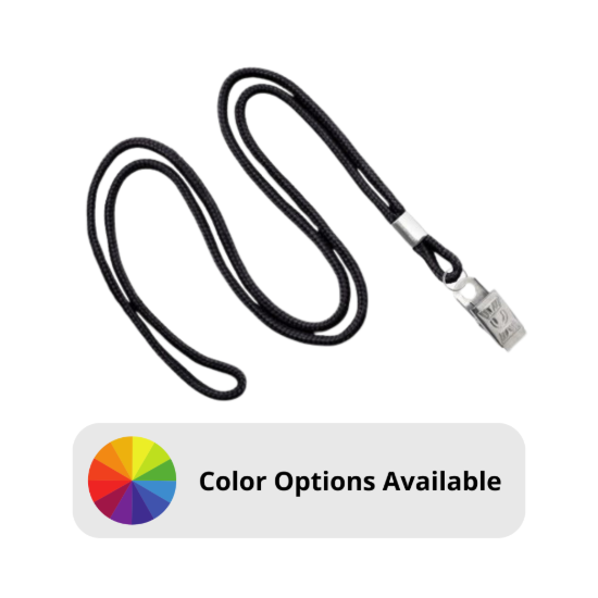 Picture of Pack of 100 - 1/8" Round Braid Lanyard with Swivel Hook