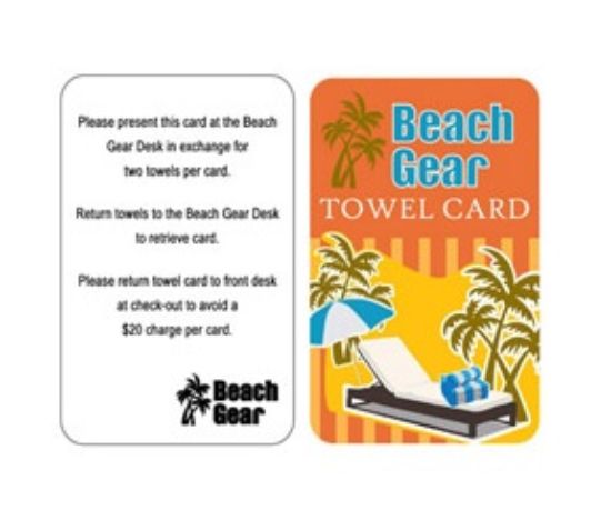 Picture of Custom Hospitality Pool Towel Cards