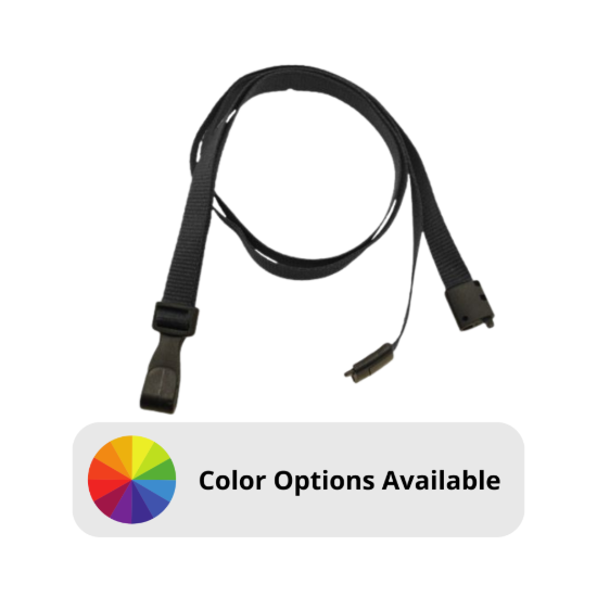 Picture of Pack of 100 - 3/8'' PET Lanyard w/ Safety Breakaway and No-Twist Hook
