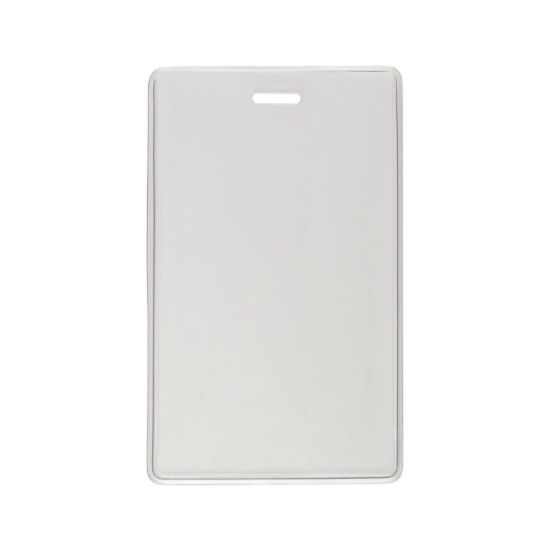 Picture of Pack of 100 - Vinyl Vertical "Lock-In" Proximity Card Holder, 2.38" x 3.75"