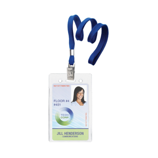 Picture of Pack of 100 - Vinyl Vertical Proximity Card Holder, 2.5" x 3.63"