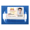 Picture of Pack of 25 - Clear Vinyl Horizontal Arm Band Badge Holder with Strap 3.375" x 2.375"