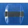 Picture of Pack of 25 - Clear Vinyl Vertical Arm Band Badge Holder with Navy Blue Strap 4.38" x 2.5"