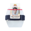 Picture of Pack of 25 - Clear Vinyl Vertical Arm Band Badge Holder with Resealable and Blue Strap, 2.2" x 3.38"