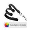 Picture of Pack of 100 - 3/8" Flat Braid Lanyard with Breakaway and Black Oxide Swivel Hook
