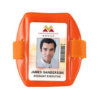 Picture of Pack of 25 - Fluorescent Orange Vertical Elastic Arm Band Badge Holder 2.38" x 3.38"