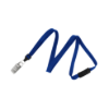 Picture of Pack of 100 - 3/8" Flat Braid Lanyard with Breakaway and Bulldog Clip