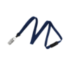 Picture of Pack of 100 - 3/8" Flat Braid Lanyard with Breakaway and Bulldog Clip