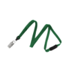 Picture of Pack of 100 - 3/8" Flat Braid Lanyard with Breakaway and Bulldog Clip