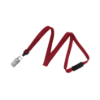 Picture of Pack of 100 - 3/8" Flat Braid Lanyard with Breakaway and Bulldog Clip