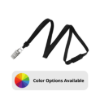 Picture of Pack of 100 - 3/8" Flat Braid Lanyard with Breakaway and Bulldog Clip