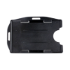 Picture of Pack of 50 - Black Rigid Plastic Horizontal and Vertical Open Face 2-Card Badge Holder
