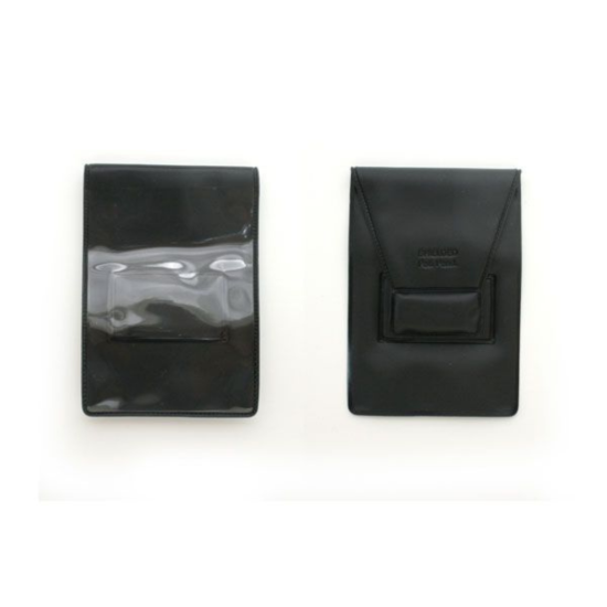 Picture of Pack of 50 - Black Vinyl Vertical 1-Pocket Magnetic Badge Holder 2.35" x 3.25"