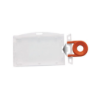 Picture of Pack of 50 - Clear Plastic Horizontal and Vertical Locking Card Holder 3.38" x 2.45"