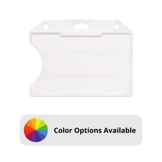 Picture of Pack of 50 - Frosted Rigid Plastic Horizontal Open-Face Card Holder 3.56" x 2.68"