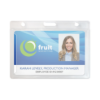 Picture of Pack of 50 - Frosted Rigid Plastic Horizontal Side-Load Access Card Holder