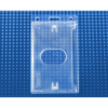Picture of Pack of 50 - Frosted Rigid Plastic Vertical 1-Card Dispenser with Thumb-Notch, 2.44" x 4.13"