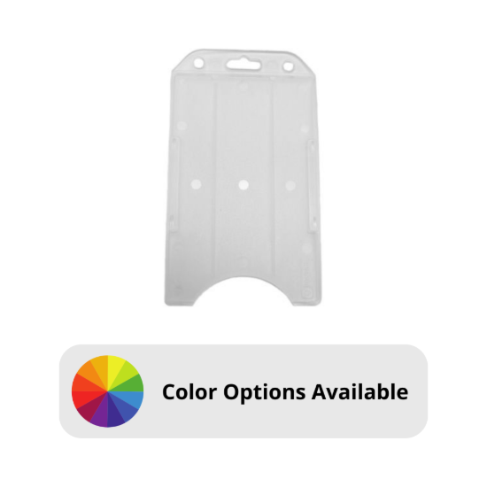 Picture of Pack of 50 - Frosted Rigid Plastic Vertical Open-Face Card Holder 2.27" x 3.93"