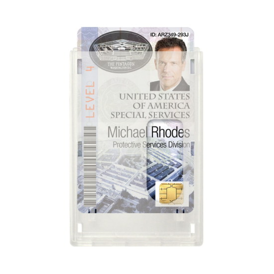 Picture of Pack of 50 - Premium Frosted Vertical Top-Load Card Holder 2.13" x 3.38" TAA Compliant