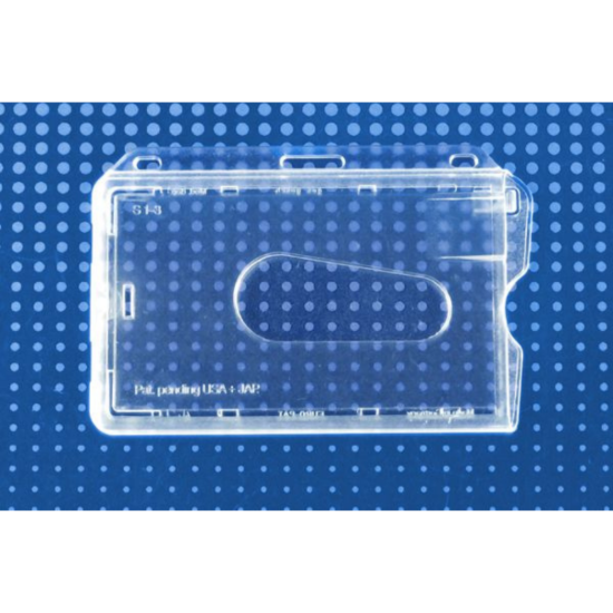Picture of Pack of 50 - Premium Frosted Horizontal Side-Load Card Dispenser 3.38" x 2.13" TAA Compliant