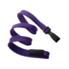 Picture of Pack of 100 - 3/8" Flat Braid Lanyard with Breakaway and Wide No-Swivel Plastic Hook