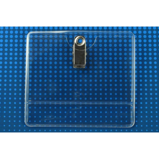 Picture of Pack of 100 - Premium Vinyl Horizontal Clip-on Display Holder 3.4" x 2.25"