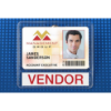 Picture of Pack of 100 - Premium Vinyl Horizontal Clip-on Display Holder 3.4" x 2.25"