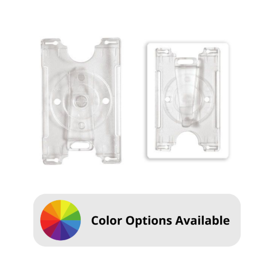 Picture of Pack of 50 - Semi-Rigid Convertible Card Holder with Belt Clip 2.16" x 3.48"
