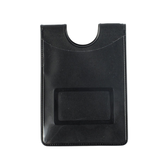 Picture of Pack of 50 - Shielded Vinyl Vertical 1-Pocket Magnetic Badge Holder with Thumb-Notch 2.35" x 3.25"