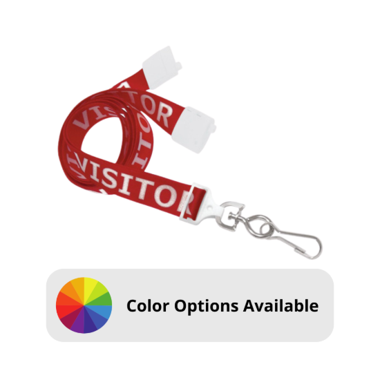 Picture of Pack of 100 - 5/8" Pre-Printed Lanyard with Breakaway and Swivel Hook
