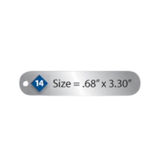 Picture of Damon Co. .68'' x 3.3'' Rectangle Metal Plates No. 14