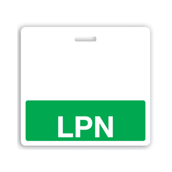 Picture of Pack of 25 - "LPN" Horizontal Badge Buddies, Green