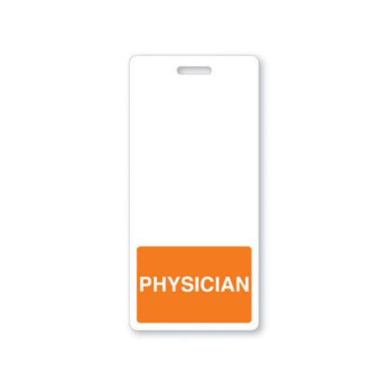 Picture of Pack of 25 - "Physician" Vertical Badge Buddies, Orange