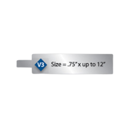 Picture of Damon Co. .75'' x up to 12'' Strip & Cable Metal Tags No. V3