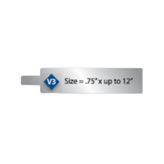 Picture of Damon Co. .75'' x up to 12'' Strip & Cable Metal Tags No. V3