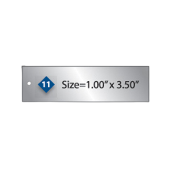 Picture of Damon Co. 1'' x 3.5'' Rectangle Metal Plates w/ Rolled Edge No. 11