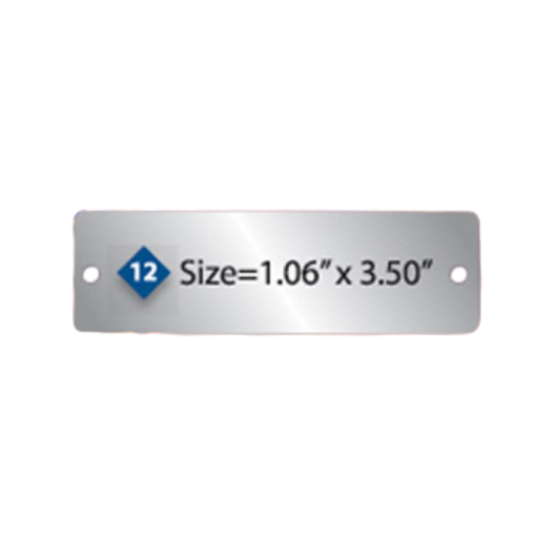 Picture of Damon Co. 1.06'' x 3.5'' Rectangle Metal Plates No. 12