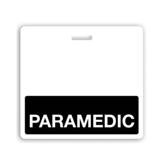 Picture of Pack of 25 - "PARAMEDIC" Horizontal Badge Buddies, Black