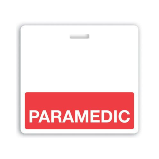 Picture of Pack of 25 - "PARAMEDIC" Horizontal Badge Buddies, Red
