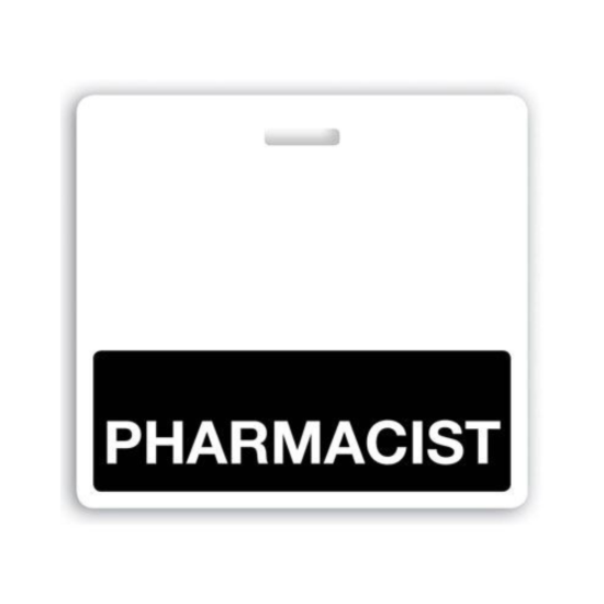 Picture of Pack of 25 - "PHARMACIST" Horizontal Badge Buddies, Black