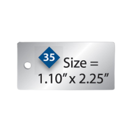 Picture of Damon Co. 1.1'' x 2.25'' Rectangle Metal Plates No. 35