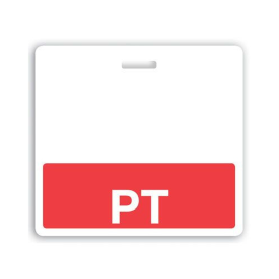 Picture of Pack of 25 - "PT" Horizontal Badge Buddies, Red
