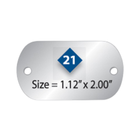 Picture of Damon Co. 1.12'' x 2'' Military Dog Tag Plates No. 21